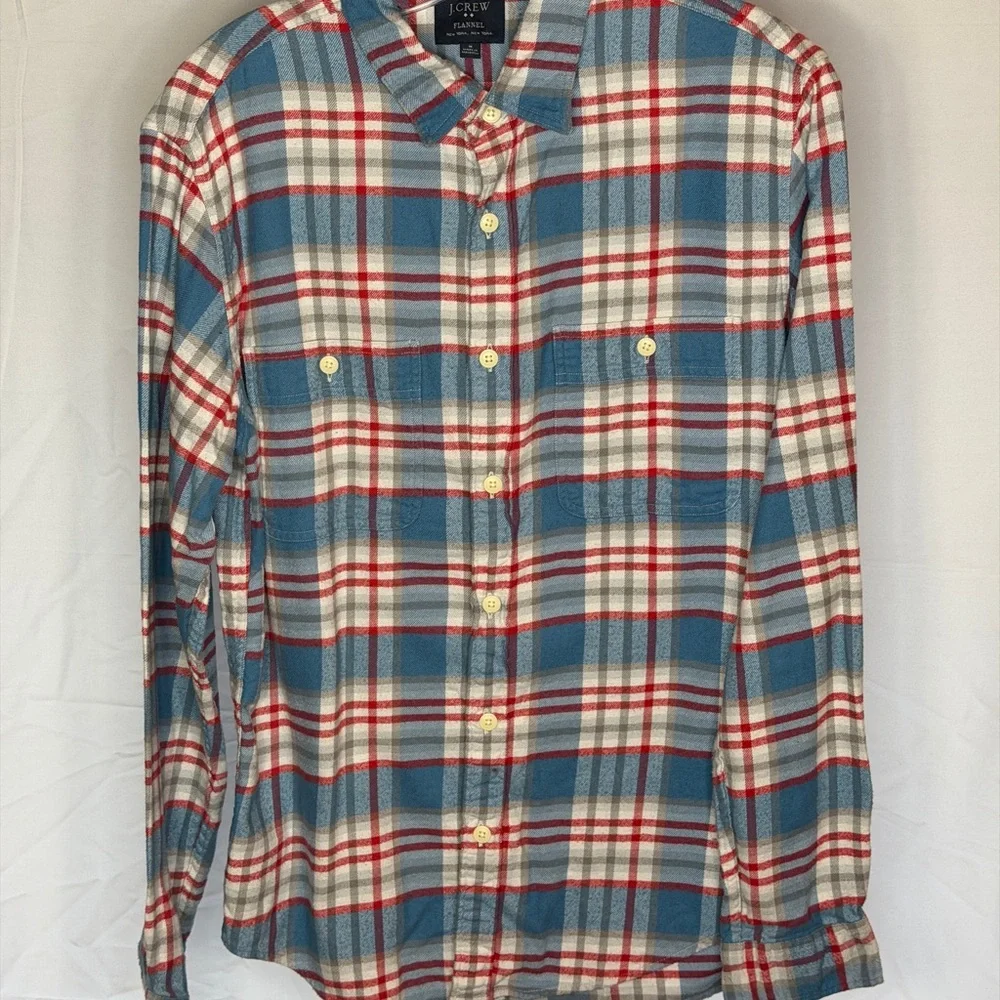 J. Crew Blue and‎ Red Checkered Button-Down Shirt